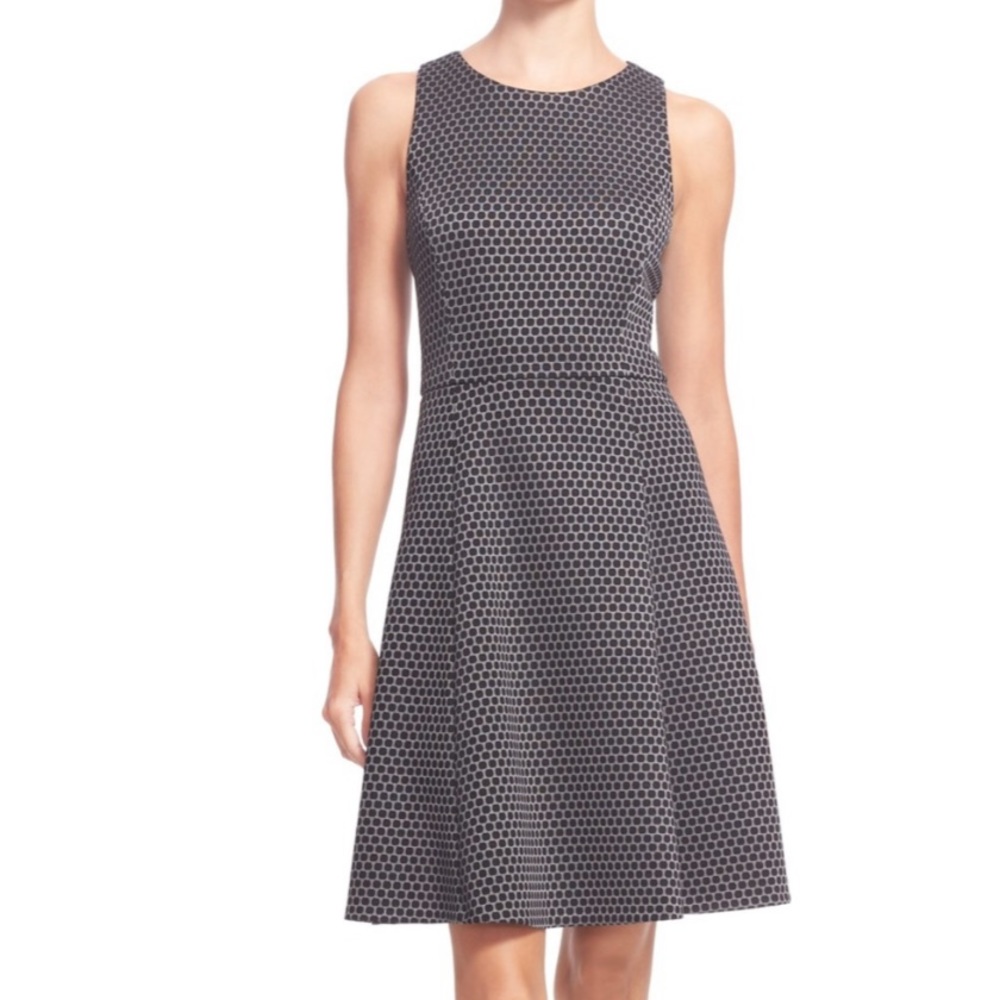 Theory Black and White Sleeveless Midi Dress